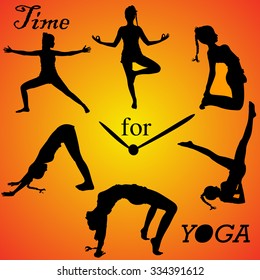 Yoga time, watch concept