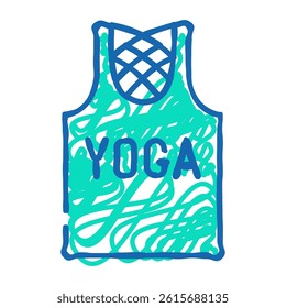 yoga top clothing doodle icon sketch vector. yoga top clothing sign. isolated symbol illustration