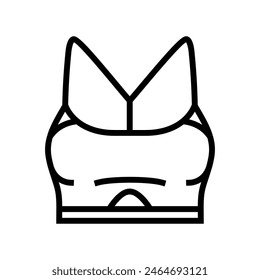 yoga top clothing line icon vector. yoga top clothing sign. isolated contour symbol black illustration