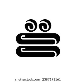 Ilustración de vectores de iconos llenos de toalla de yoga