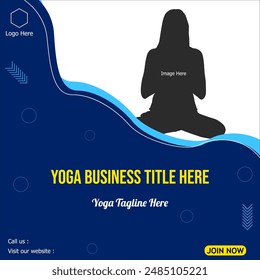 Yoga training social media graphics banner. Yoga day vector illustration.