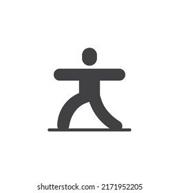 Yoga training vector icon. filled flat sign for mobile concept and web design. Sport exercise glyph icon. Symbol, logo illustration. Vector graphics