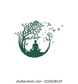 Yoga Tree Health logo with birds flying