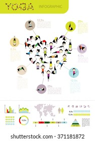Yoga tree, infographic for your design