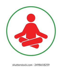 Yoga trendy icon skillful abstract vector illustration colorful artwork design