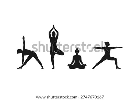 Yoga Triangle, warrior 2, tree, lotus, Pose Silhouette Trikonasana Virabhadrasana Vrikshasana Balance