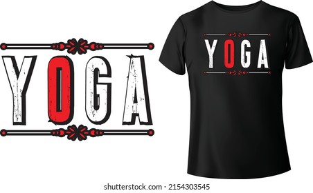 yoga t-shirt design, Yoga t-shirt design vector, Typography yoga t-shirt design