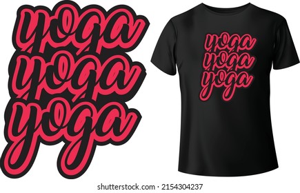 yoga t-shirt design, Yoga t-shirt design vector, Typography yoga t-shirt design, Typography