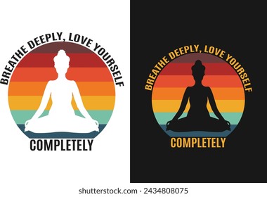Yoga t-shirt design for women.