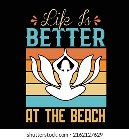 Yoga typography t shirt design