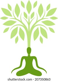 Yoga under the tree