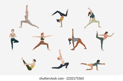 Yoga vector in flat design