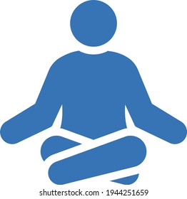 icono de color de glifo vector de yoga