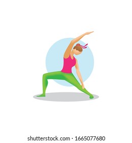un gráfico vector de yoga, bueno para cualquier negocio