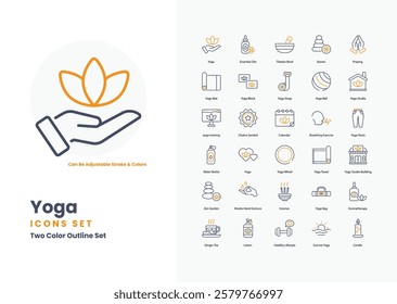 yoga vector icon collection stock illustration