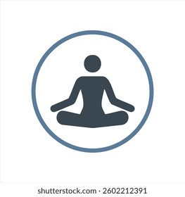 Yoga Vector Icon for Health and Wellness