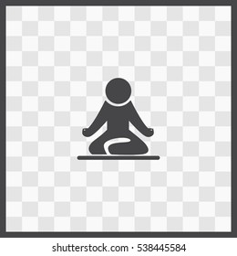 Yoga vector icon. Isolated illustration. Business picture.