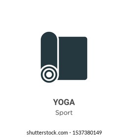 Yoga vector icon on white background. Flat vector yoga icon symbol sign from modern sport collection for mobile concept and web apps design.