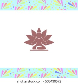 Yoga vector icon on white background. Isolated illustration. Business picture.