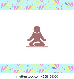 Yoga vector icon on white background. Isolated illustration. Business picture.