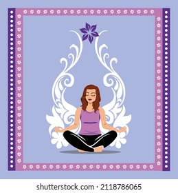 ilustración vectorial del yoga, yoga, ilustración,