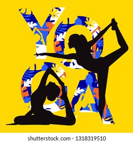 yoga vector illustration background