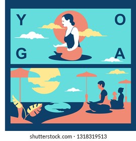 yoga vector illustration background