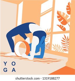 yoga vector illustration background