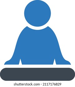 Ilustración del vector de yoga sobre un fondo transparente.Símbolos de calidad premium.Icono vector glifos para el diseño de conceptos y gráficos.