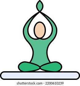 yoga  Vector illustration on a transparent background.Premium quality symmbols.Stroke vector icons for concept and graphic design.
