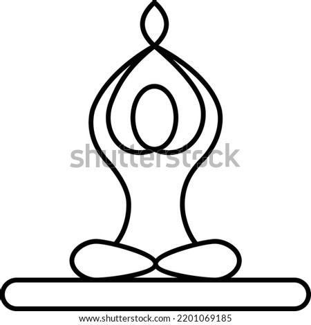 yoga  Vector illustration on a transparent background.Premium quality symmbols.Stroke vector icons for concept and graphic design.