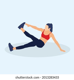 Yoga Vector Illustration Template Design for Exercise, Fitness, Training, Gym, Wellness, Workout, Meditation