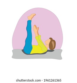 Yoga. Vector image. Illustration for the book, banner and advertisement of the yoga club.
