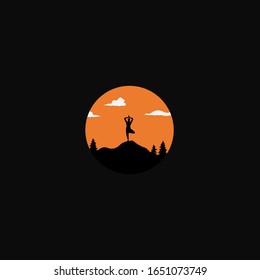 Yoga vector image for web and design