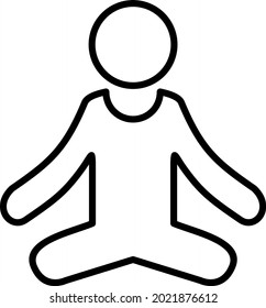 Diseño de iconos de la línea del vector de yoga

