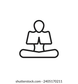 Yoga vector line icon illustration