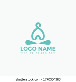Yoga vector logo design - Yoga logo editable file