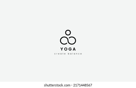 Yoga vector logo design template