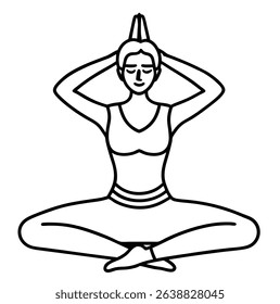 Yoga Vector on White Background