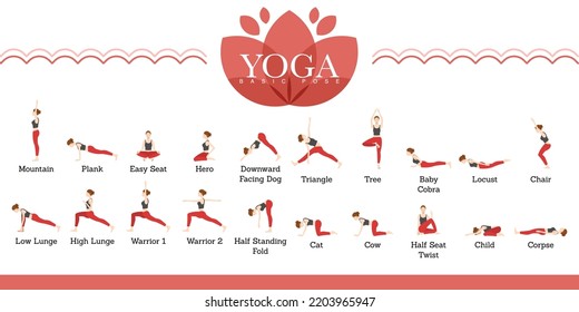 Yoga vector set collection graphic clipart design