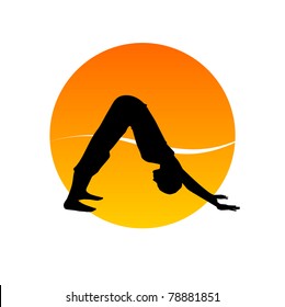 Yoga vector silhouette
