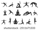 Yoga Vector,, Silhouette, Cut File, cutting files, printable design, Clipart, Yoga Pilates Vector Bundle, Yoga Pose, Mediation , Fitness, Yoga exercise, Pilates, Gym,