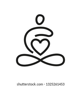 YOGA. Vector template. Design for yoga logo. 