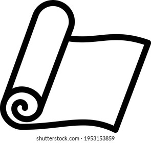 icono de línea delgada vector de yoga