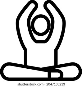 yoga vector thin line icon