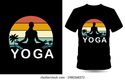 Yoga vector tshirt design template yoga design svg