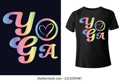 Yoga vector tshirt design template yoga design