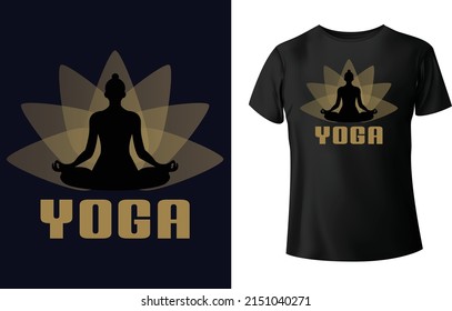 Yoga vector tshirt design template yoga design
