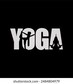 Yoga vector tshirt design template yoga design