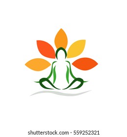 Yoga Vitality Vector Illustration Flat Design Stock Vector (Royalty ...